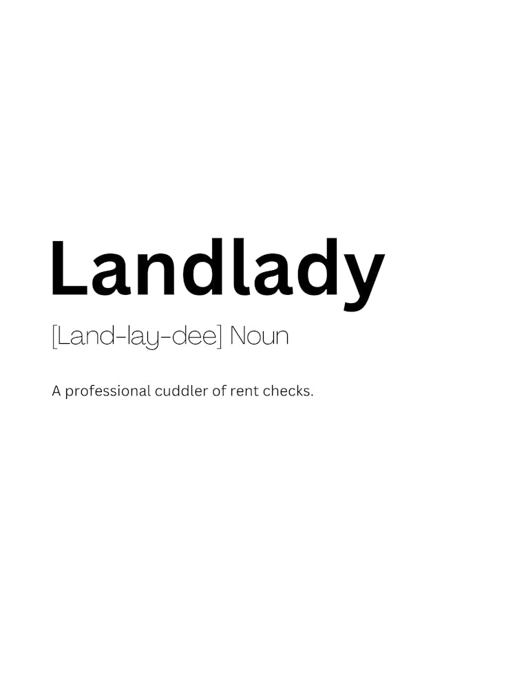 Landlady Definition Meaning