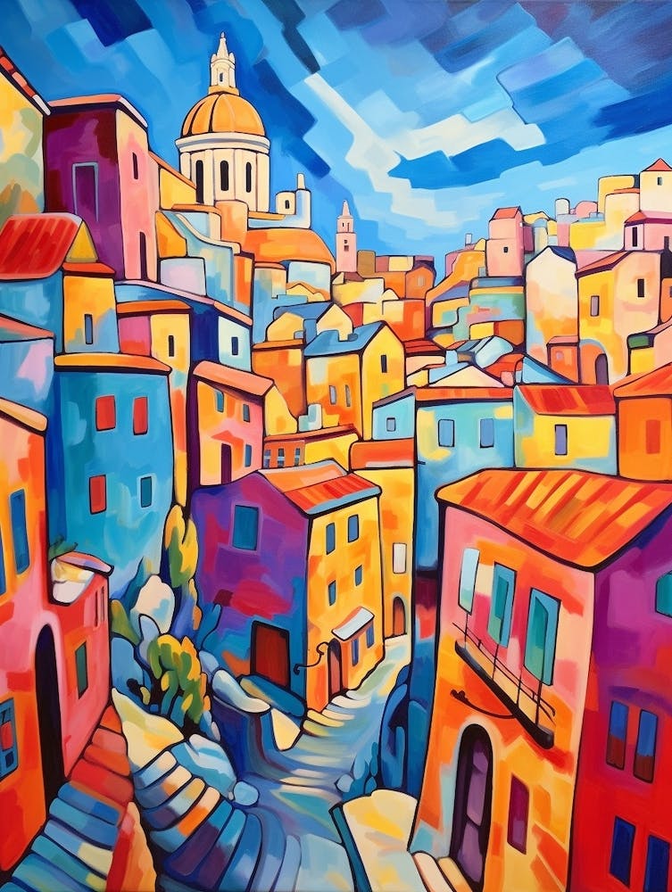 Valletta Malta 2 Fauvist Painting