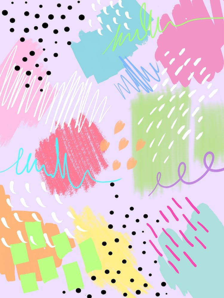 Pastel Rainbow Abstract Painting 2