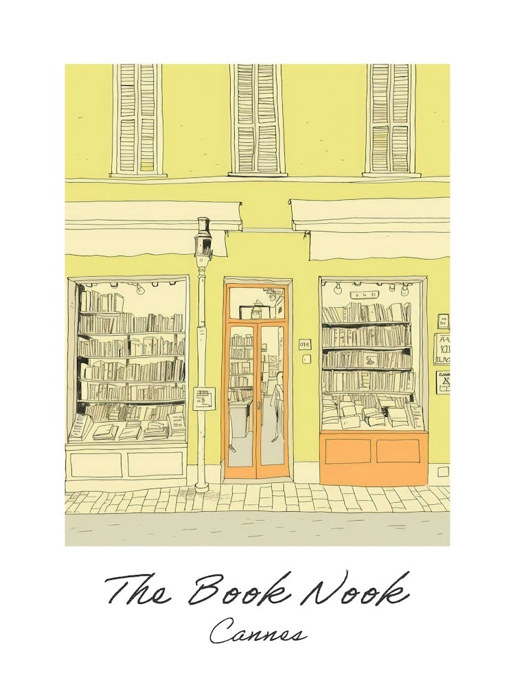 Cannes The Book Nook Pastel Colours 4 Poster