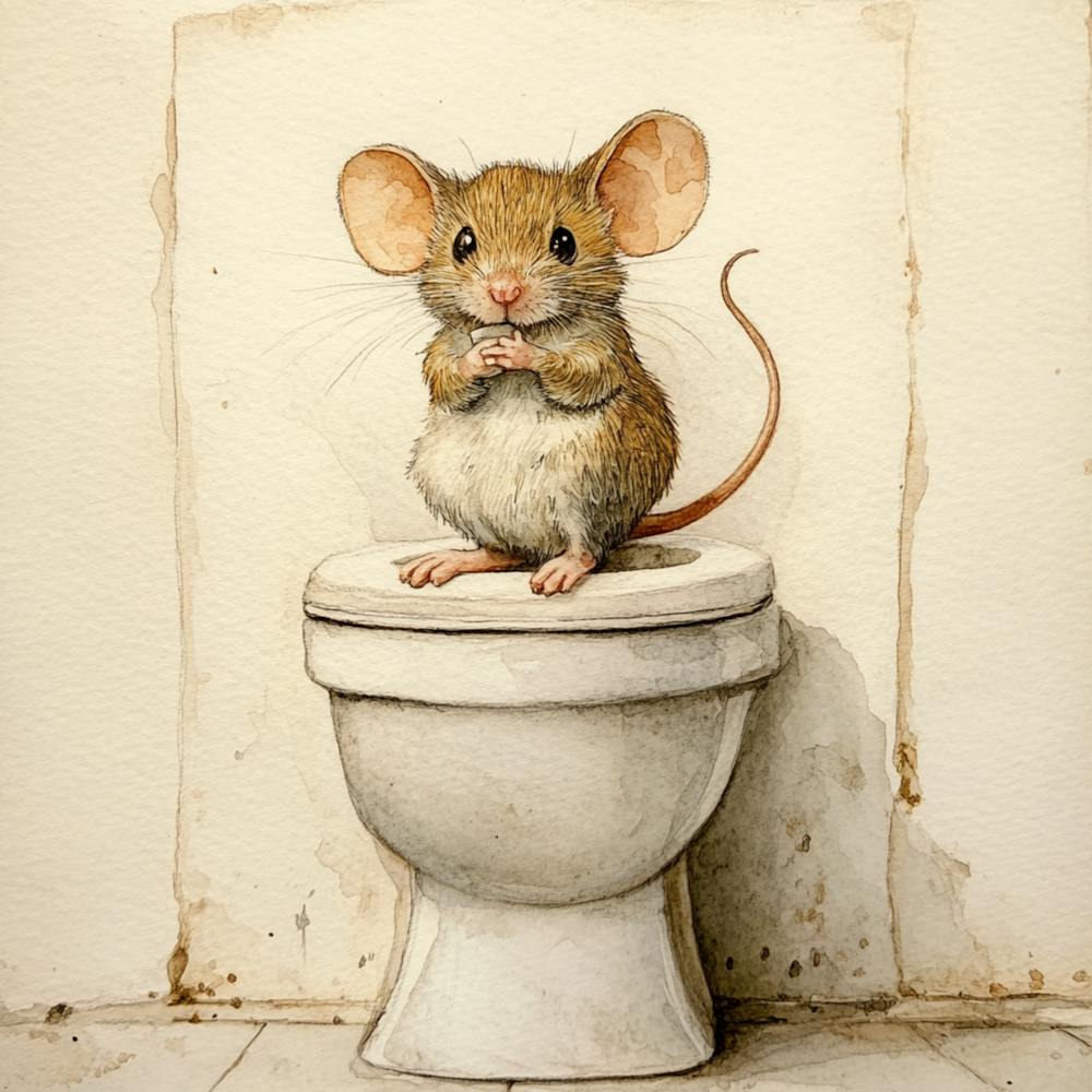 Mouse On Toilet 8