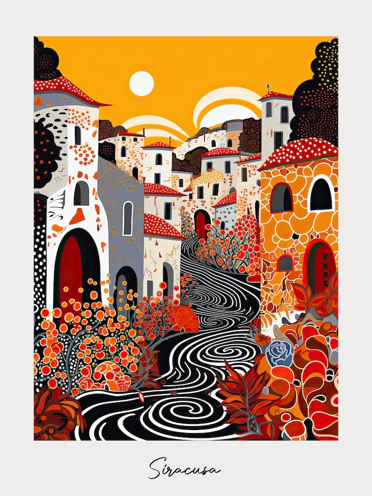 Poster Of Siracusa, Italy, Illustration In The Style Of Pop Art 2