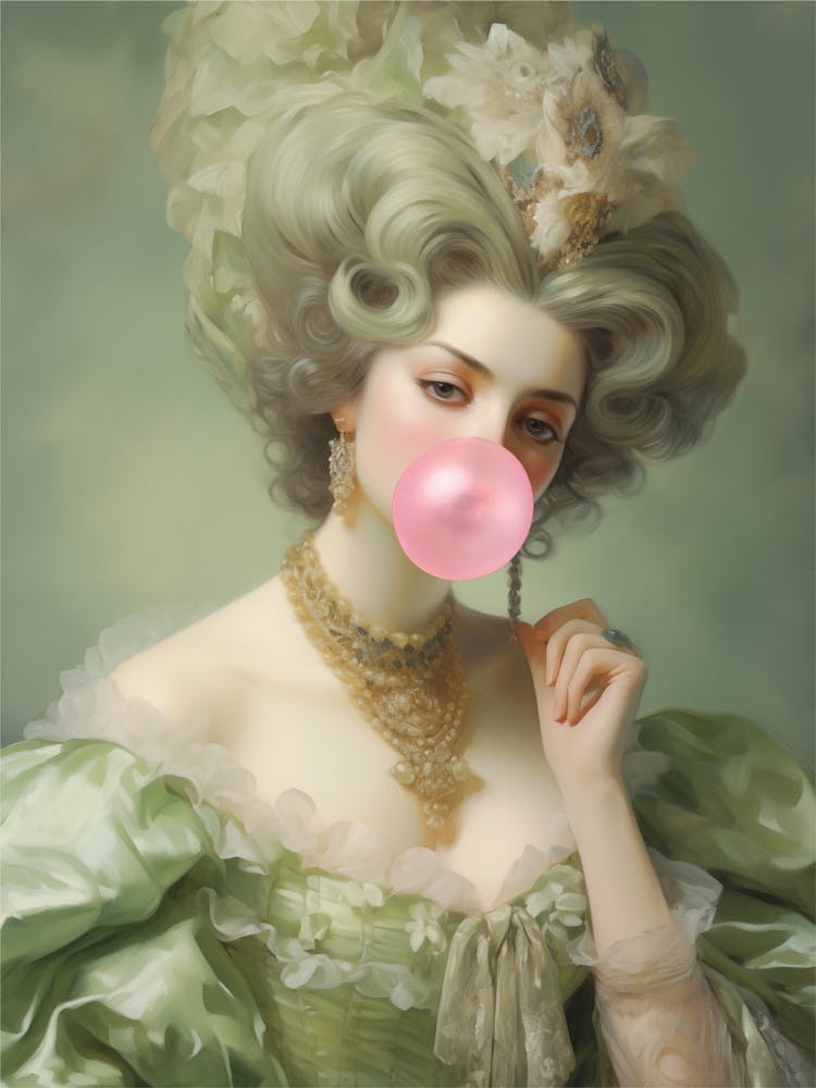 Königliche Dame mit einer Blase