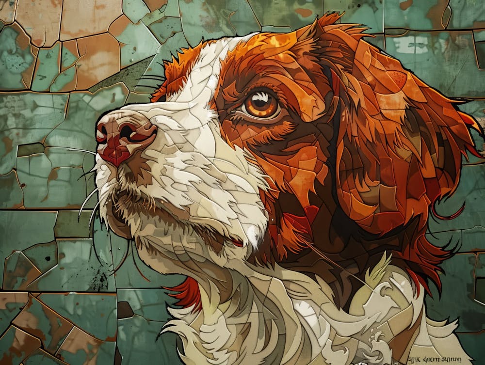 Brittany Spaniel Fine Art Portrait 1