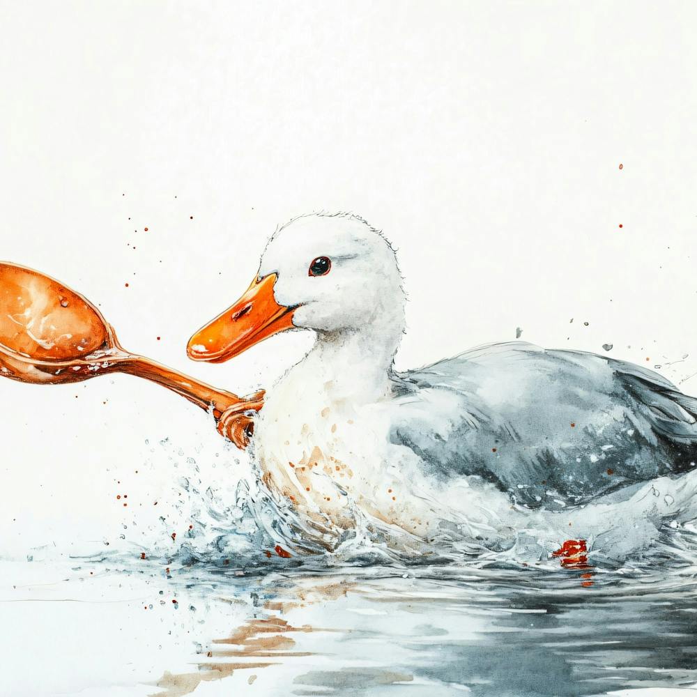 Canard avec Cuillère