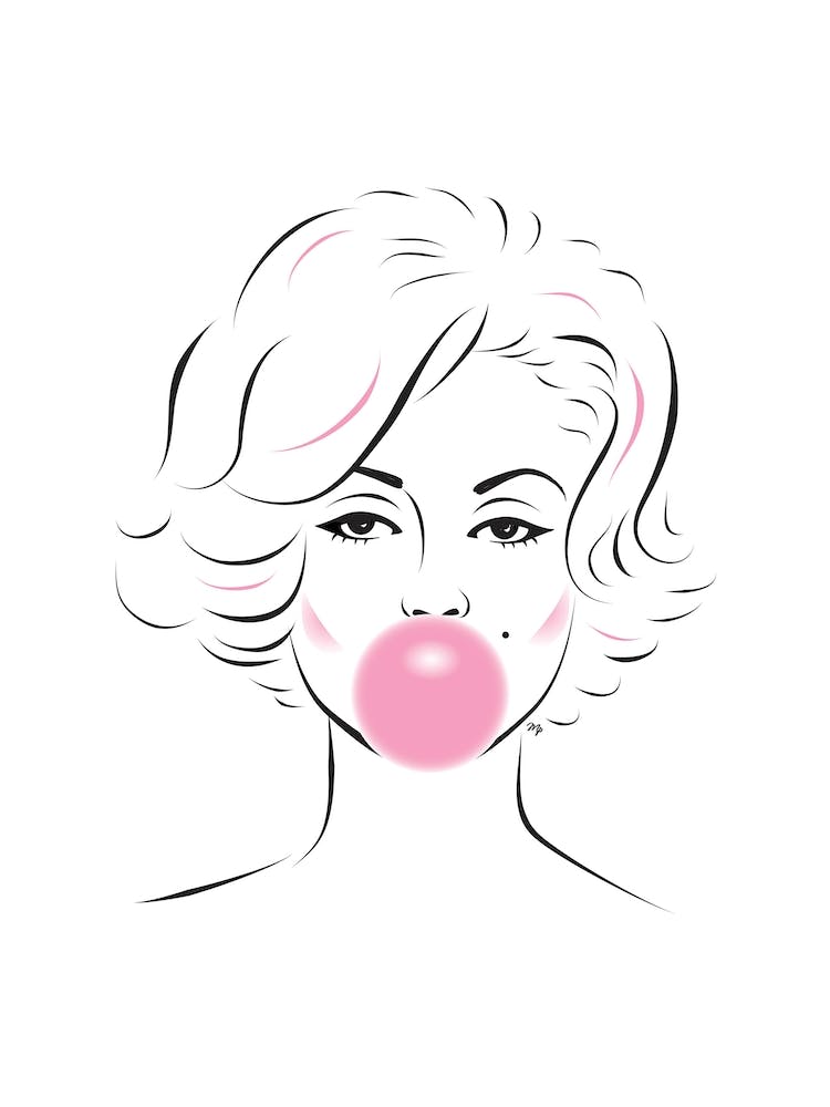 Marilyn Monroe Bubble Gum Portrait