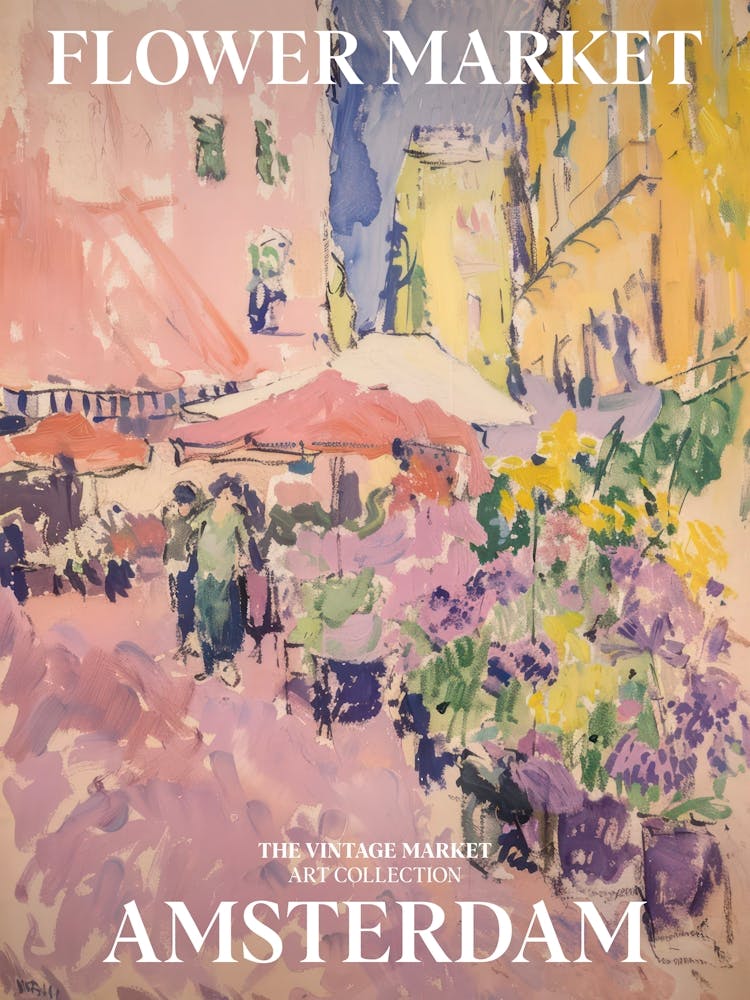 Vintage Flower Market Painting Amsterdam 5