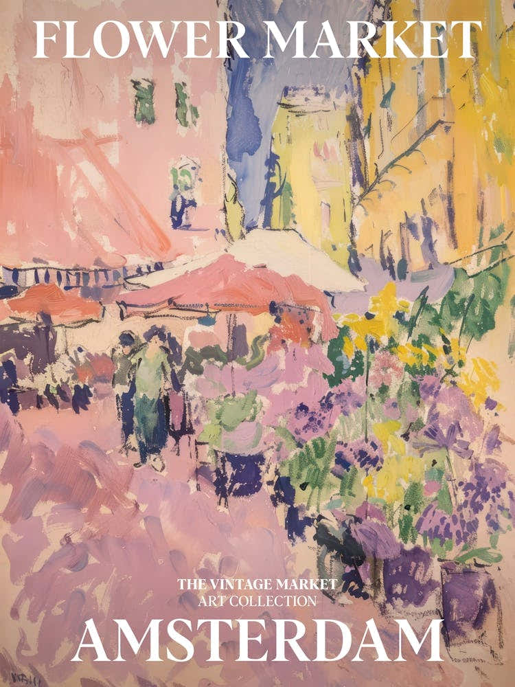 Vintage Flower Market Painting Amsterdam 5