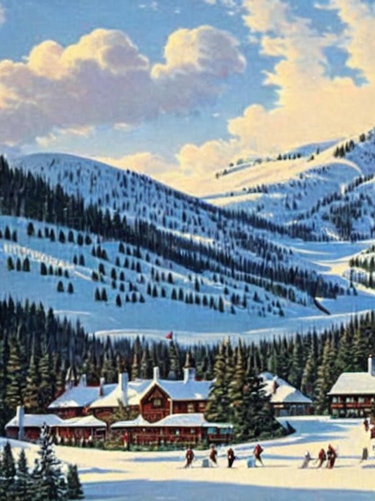 Beaver Creek, USA - Station de Ski - Paysage Vintage 2 - Affiche de Ski