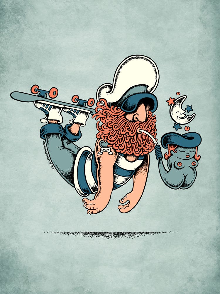 Sailor Flying Skateboard