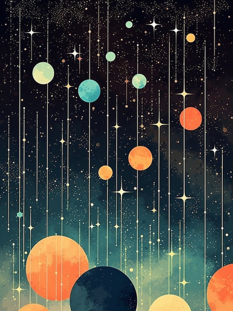 Artistic Solar Sistem Vintage Celestial 2