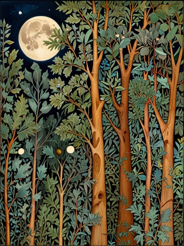 William Morris Moonlight In The Forest 169