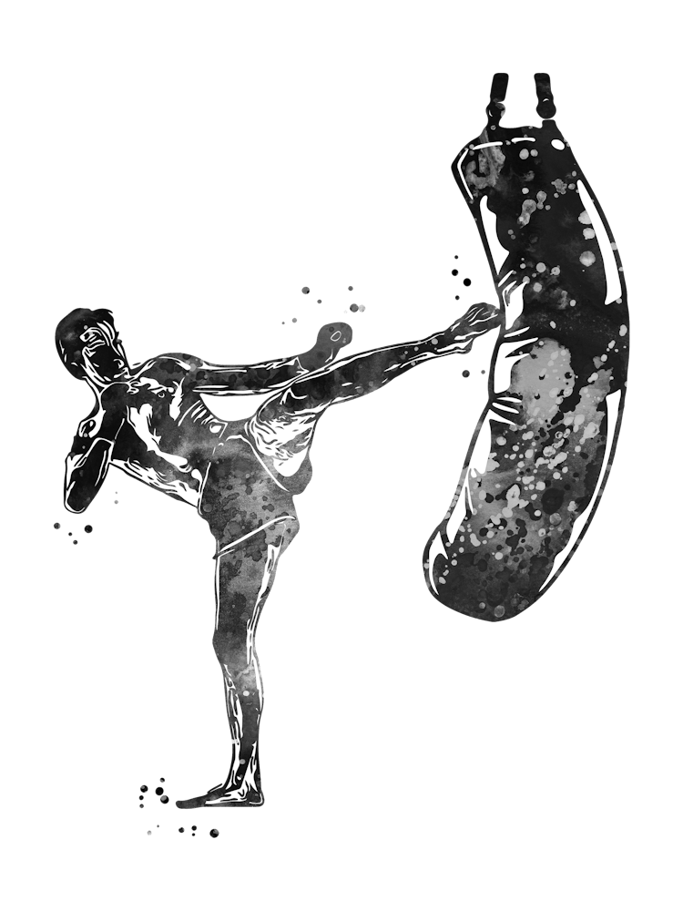 Artiste martial masculin de kickboxing 2