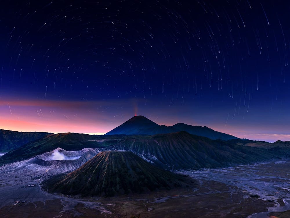 Bromo Mountain At Night