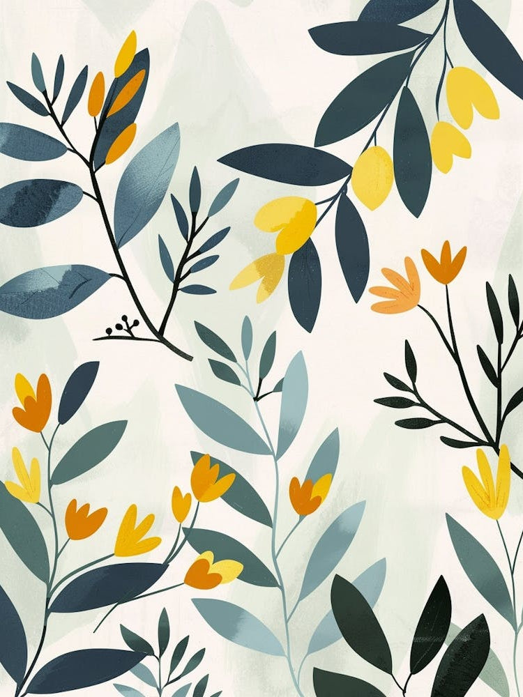 Yew Tree Flat Illustration 7