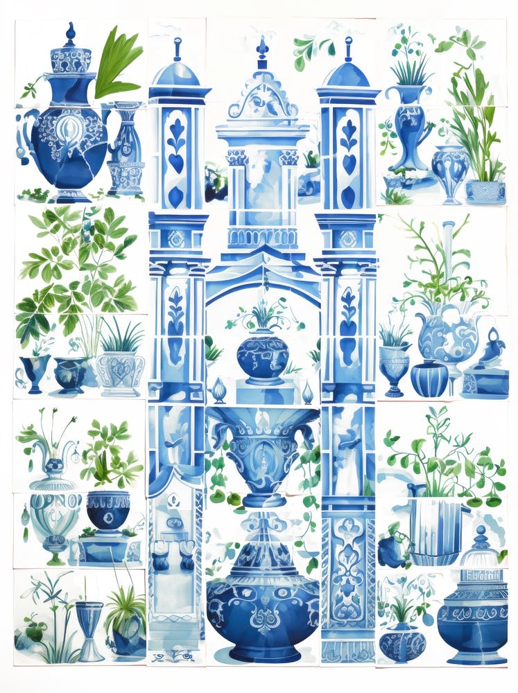 Blue And White Tile 5