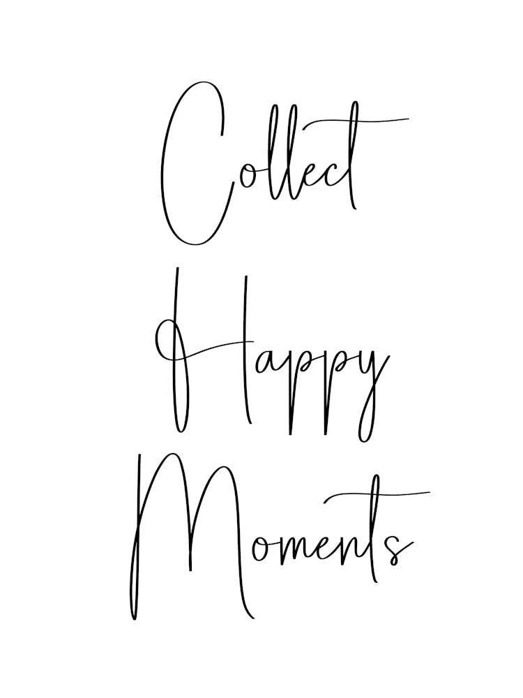 Collect Happy Moments Motivational Wall