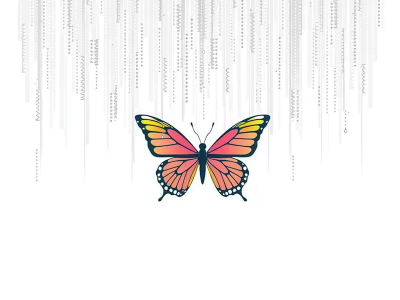 Butterfly On A White Background