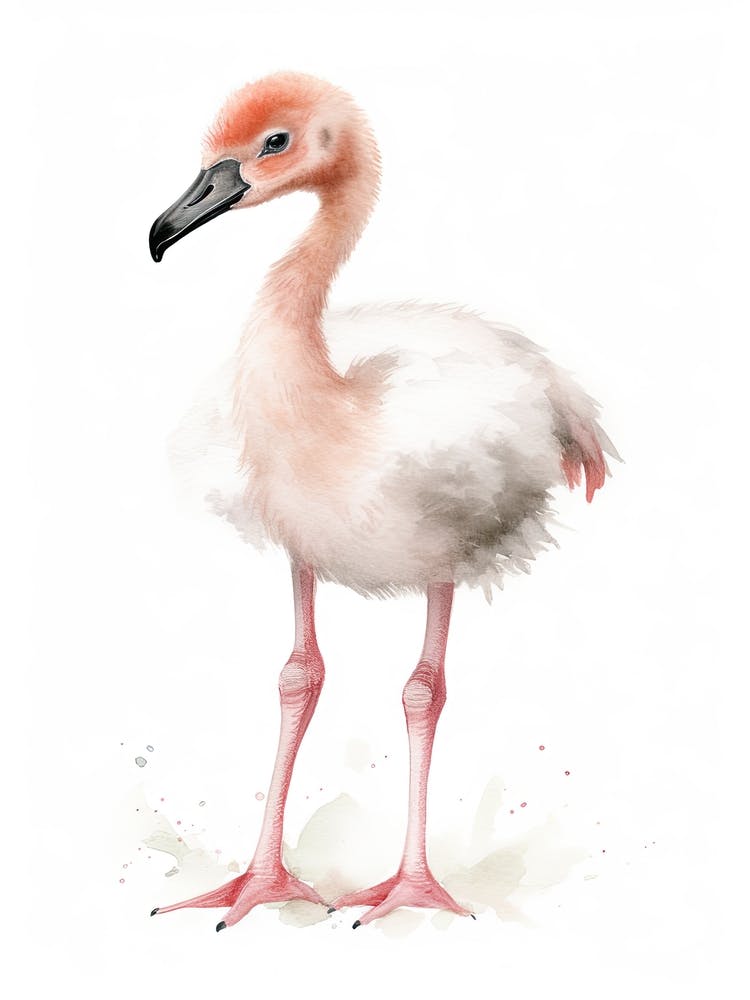 Baby Pink Flamingo Watercolour Nursery 3