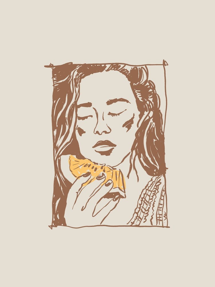 Girl Eating A Slice Of Watermelon