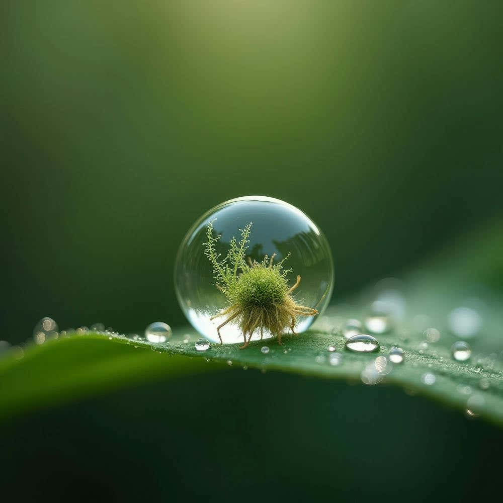 Water Droplet On Leaf