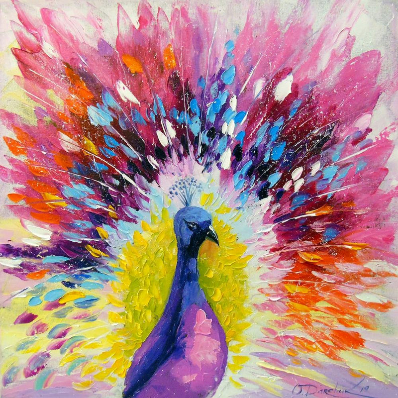 Multicolored peacock