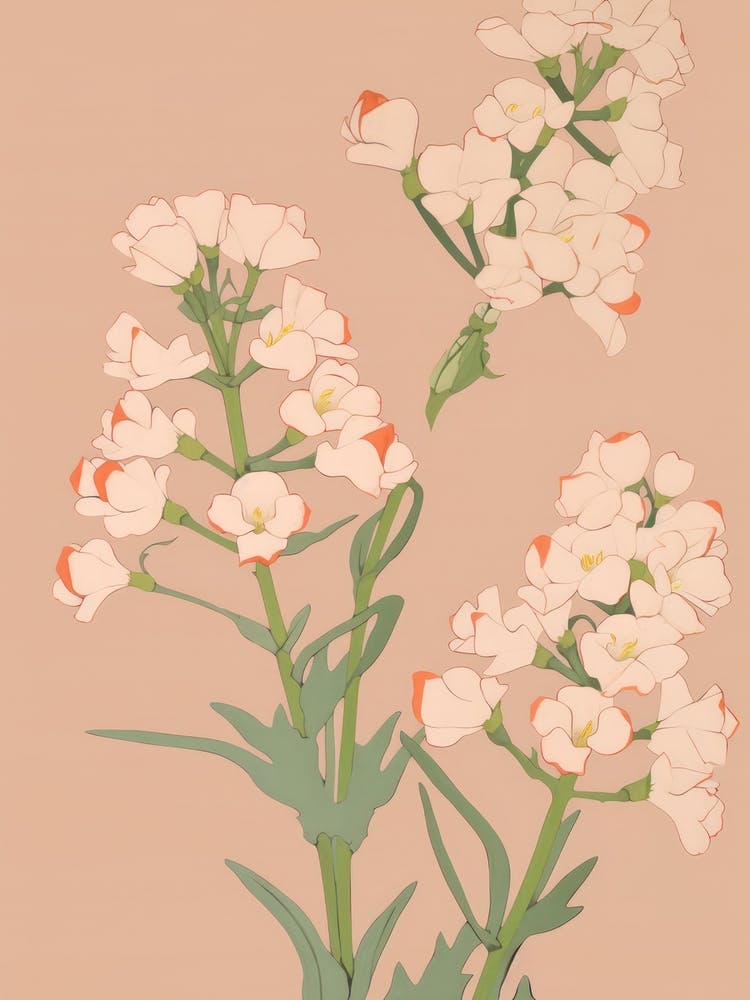 Freesias Flower Big Bold Illustration 4