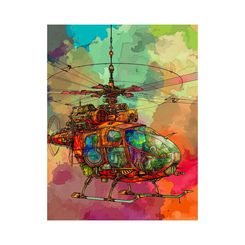 Chinook Helicopter Retro