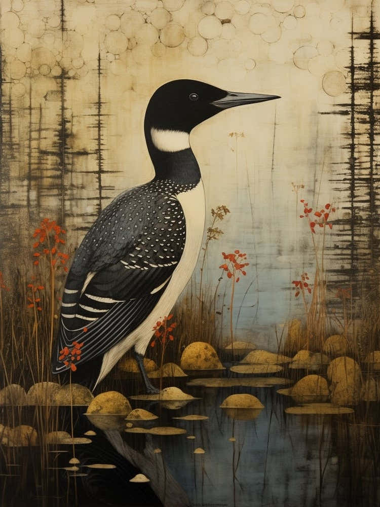 Dark And Moody Botanical Loon 2