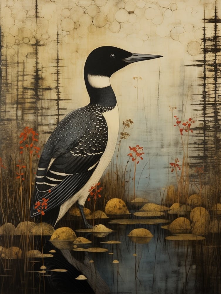 Dark And Moody Botanical Loon 2