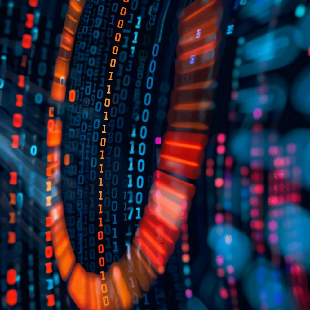 Abstract Image Of Binary Code