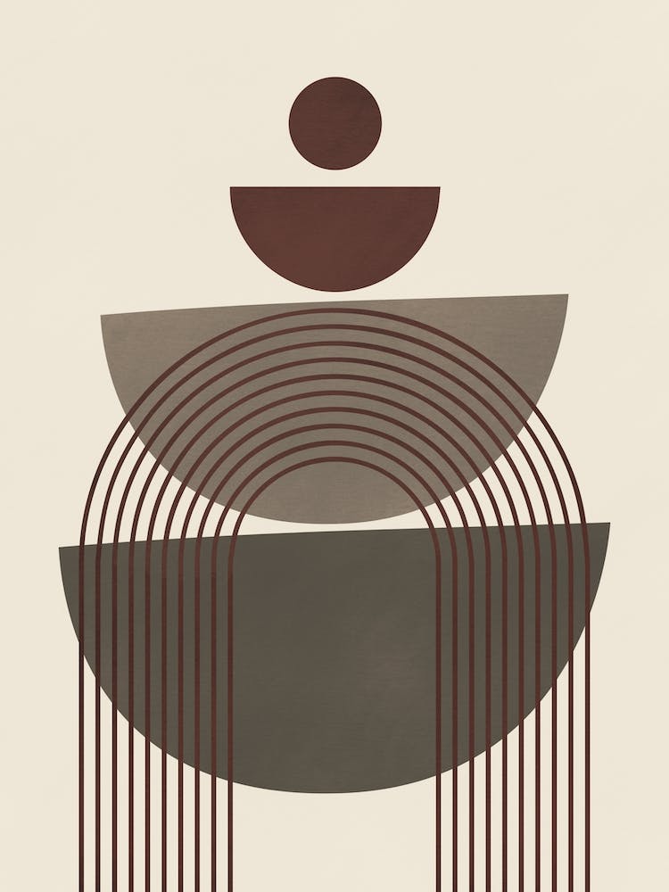 Brown Geometrical Shape Study