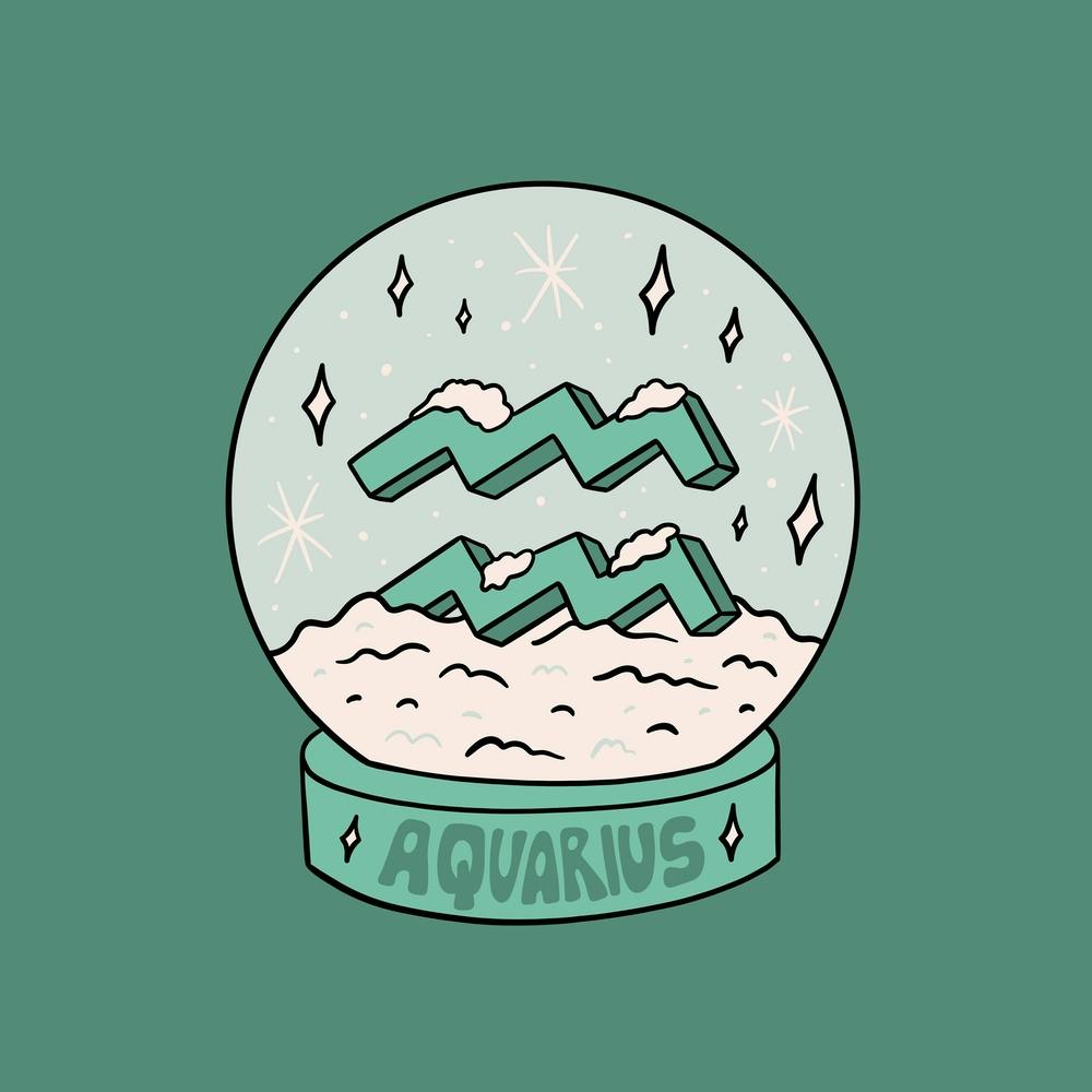 Aquarius Snow Globe