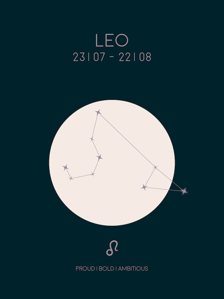 Leo Star Sign In Dark