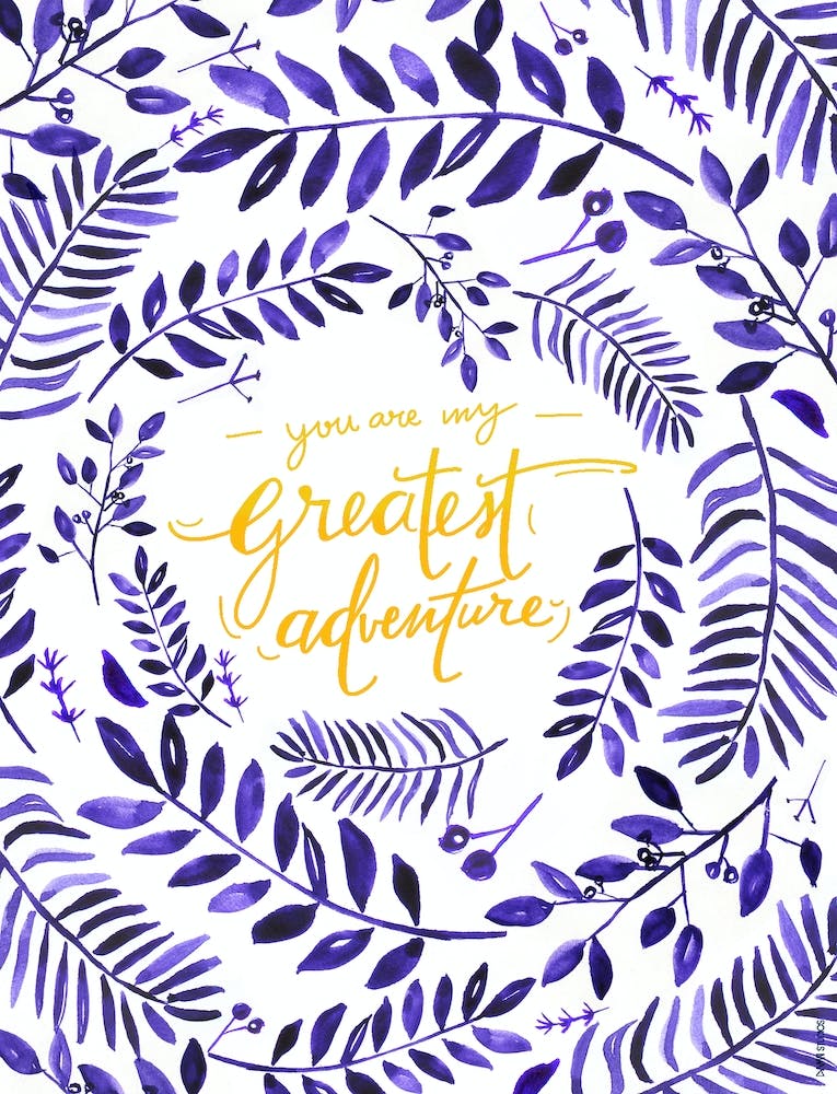 Watercolor Leaves Greatest adventures