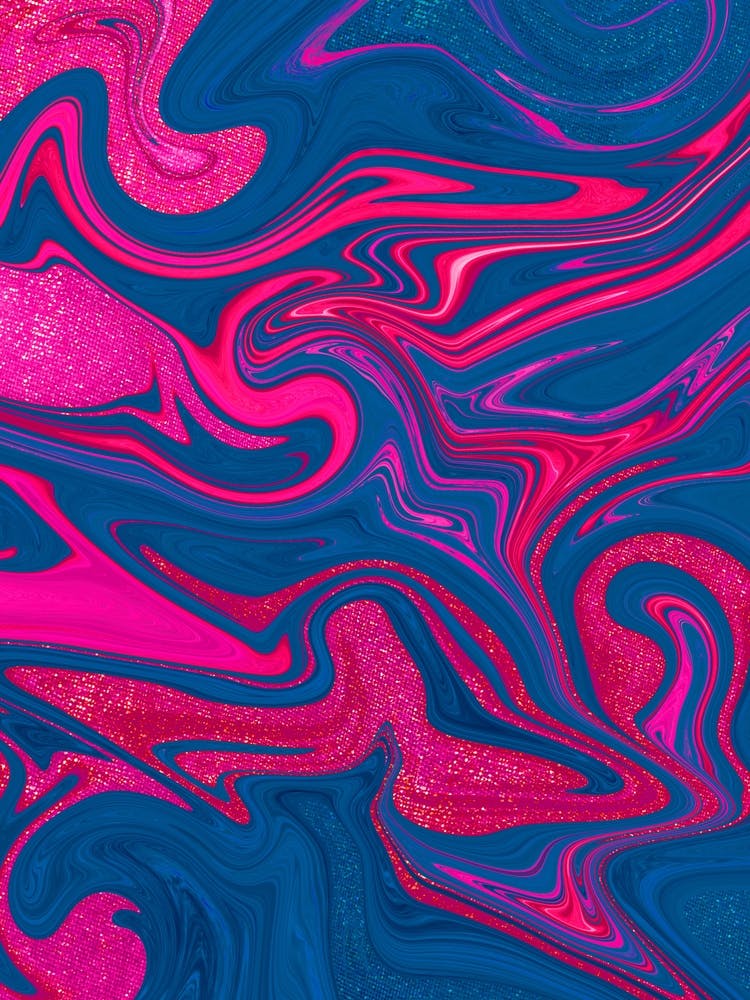 Marble Glitter Pink Teal