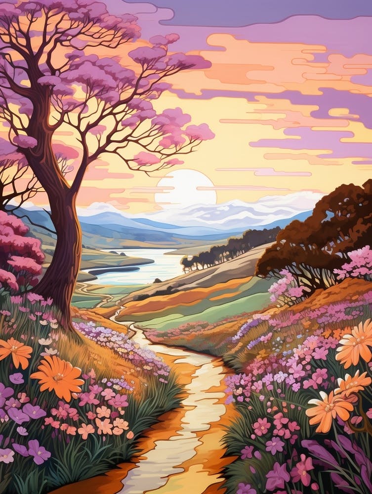 Dusky Track New Zealand 1 Hike Illustration