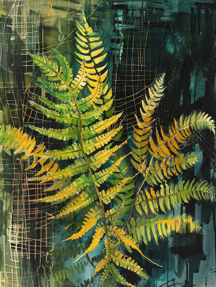 Netted Chain Fern Painting 1