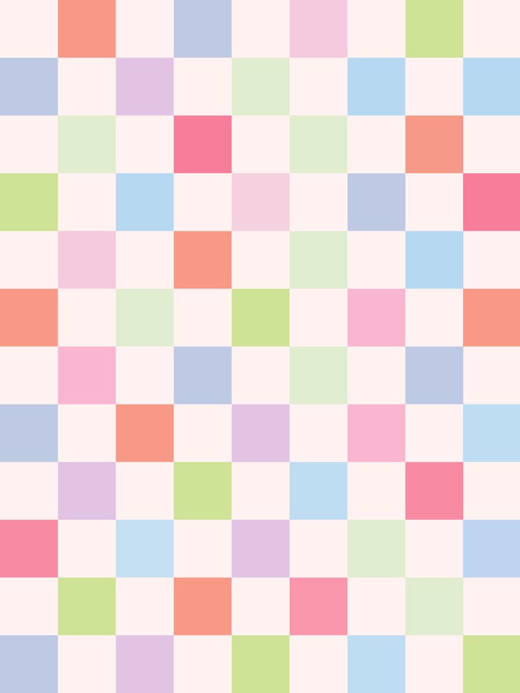 Funky Checkerboard 02, groovy, funky, colorful, aesthetic, cute, minimal, modern, pastel, vibes, cool, patterns, vintage, retro, abstract, geometric