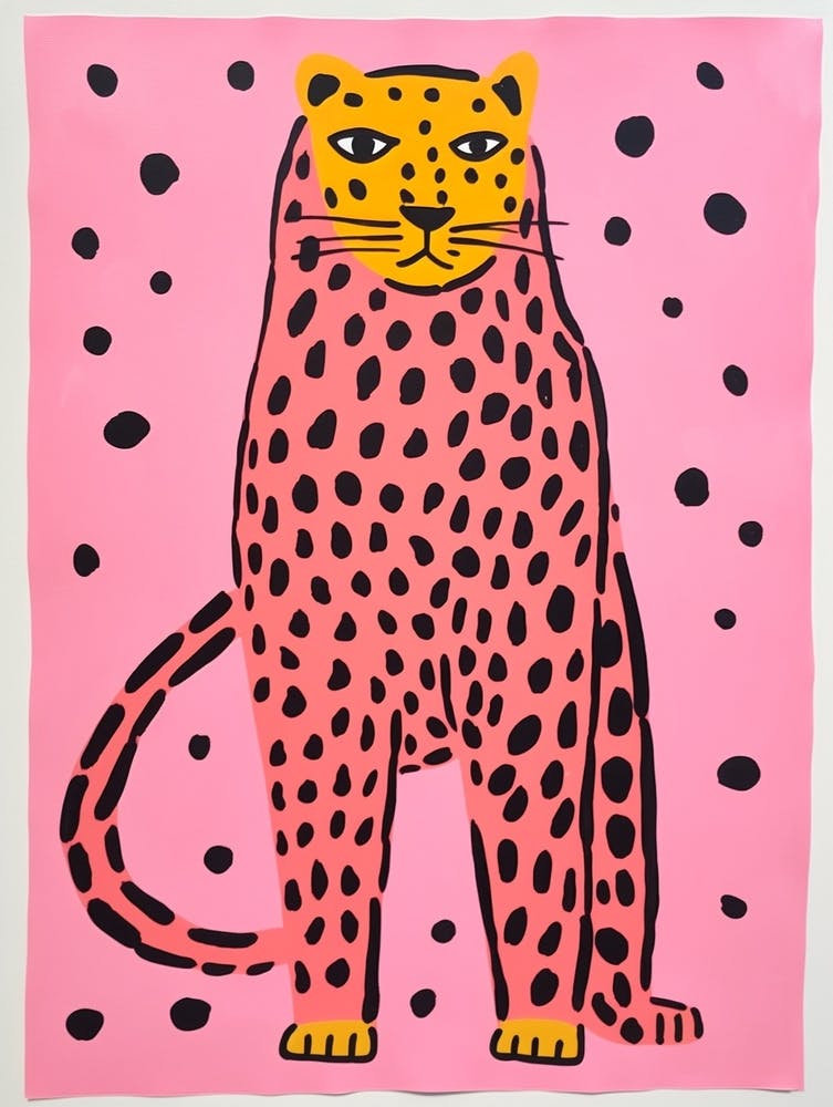 Pink Polka Dot Cheetah 3