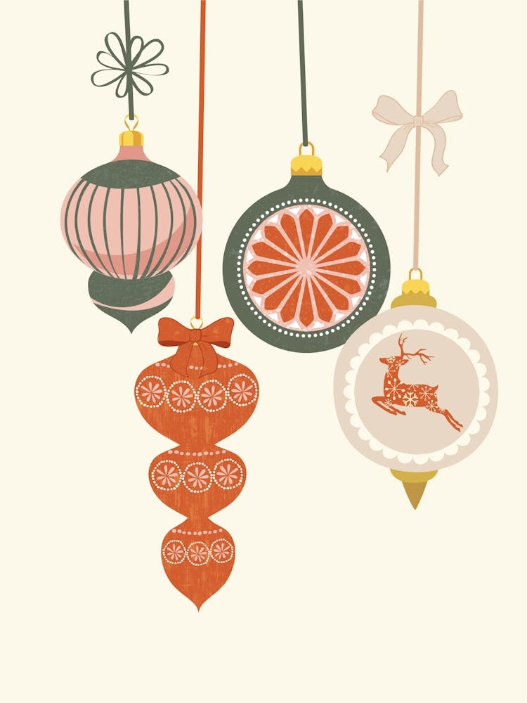 Mid-Century Modern Weihnachtsbaumkugeln 2