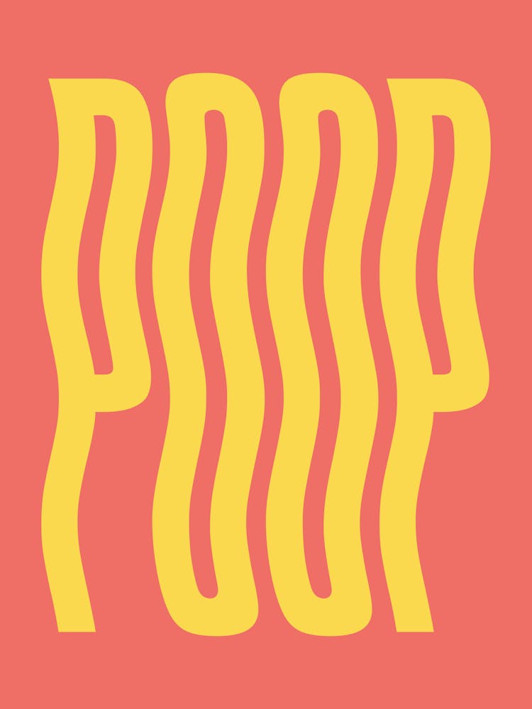 Poop Wavy text funny toilet decor