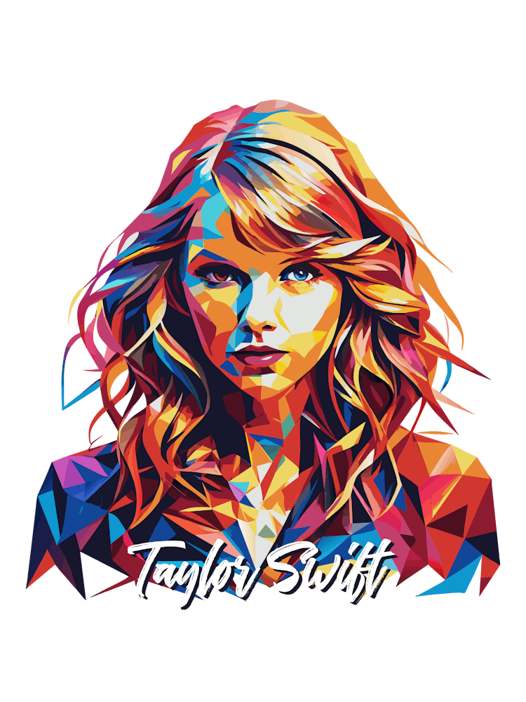 Taylor Swift 01 Portrait Music Icon WPAP Pop Art Style