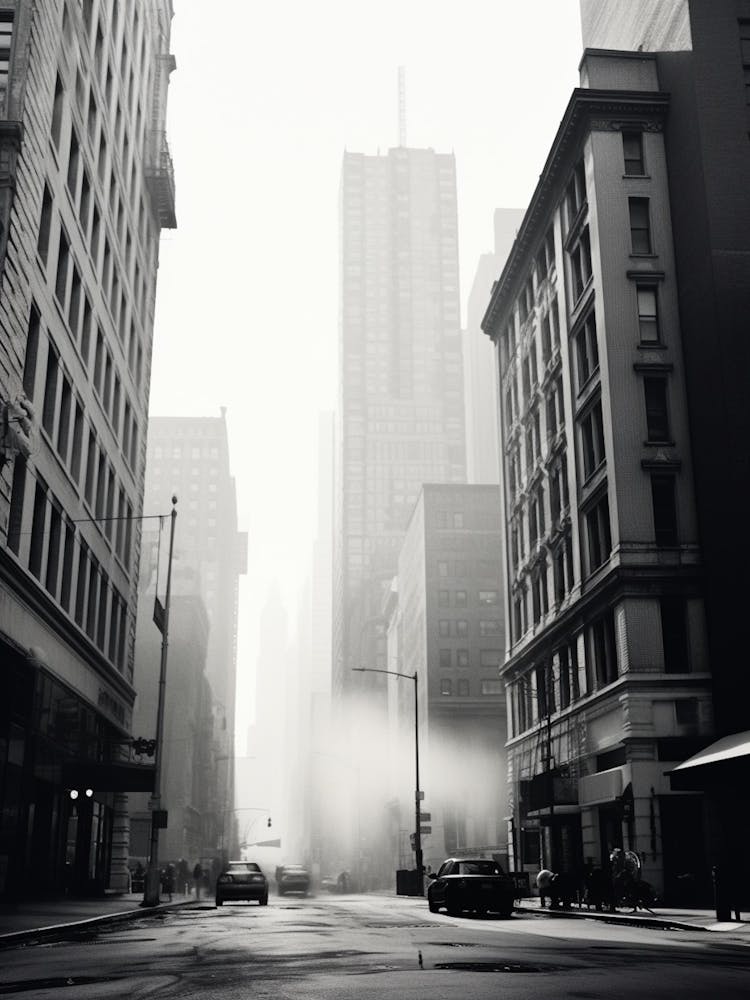 New York City, Black And White Analogue Photograph 1