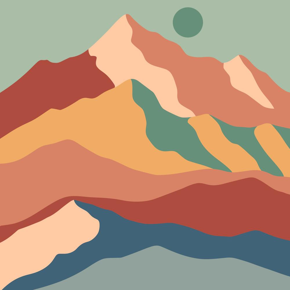 Abstract Mountain Landscape