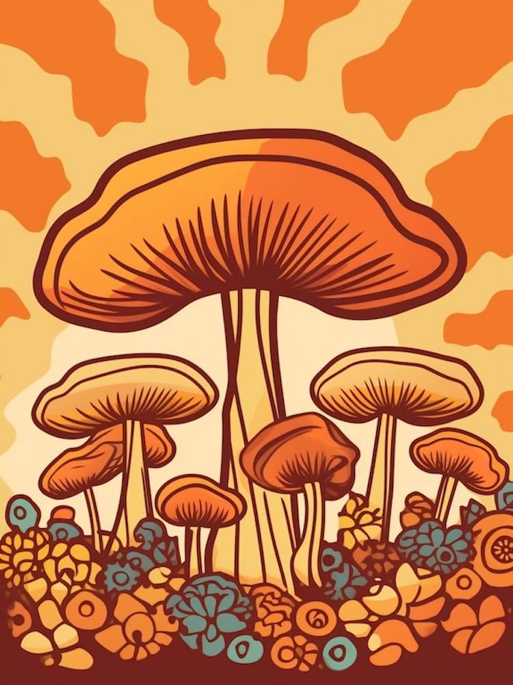 Retro Mushrooms 5
