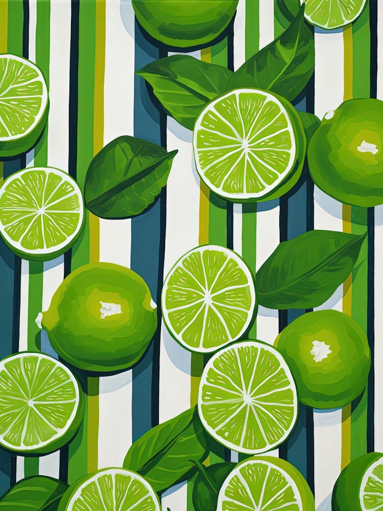 Limes Fruit Summer Illustration 4