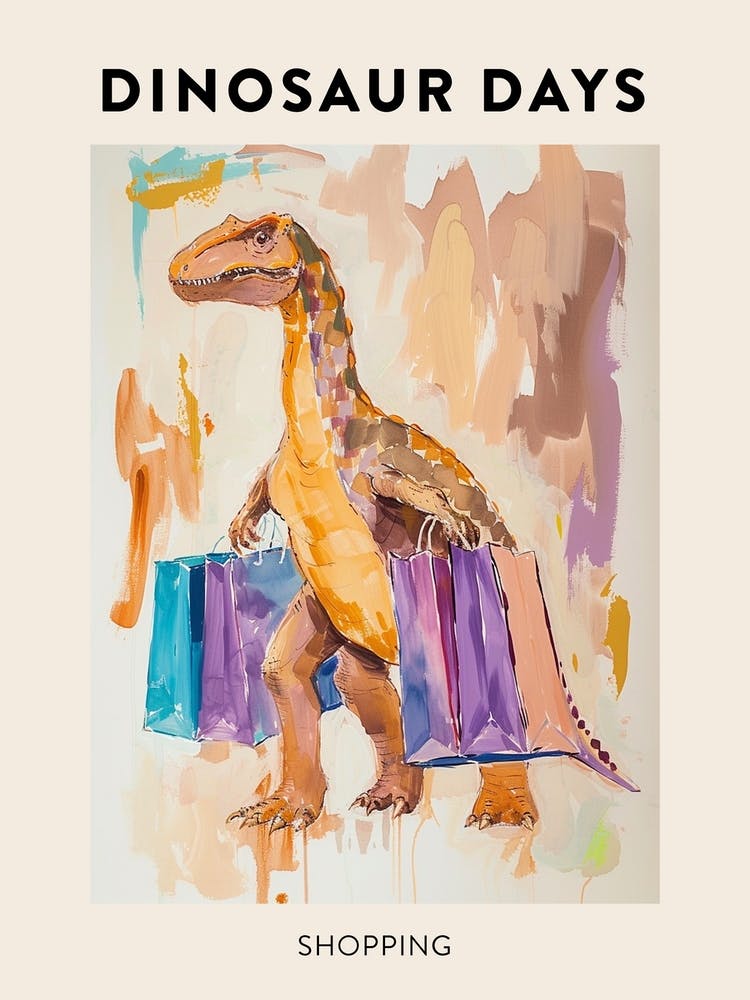Dinosaur Shopping Poster 2