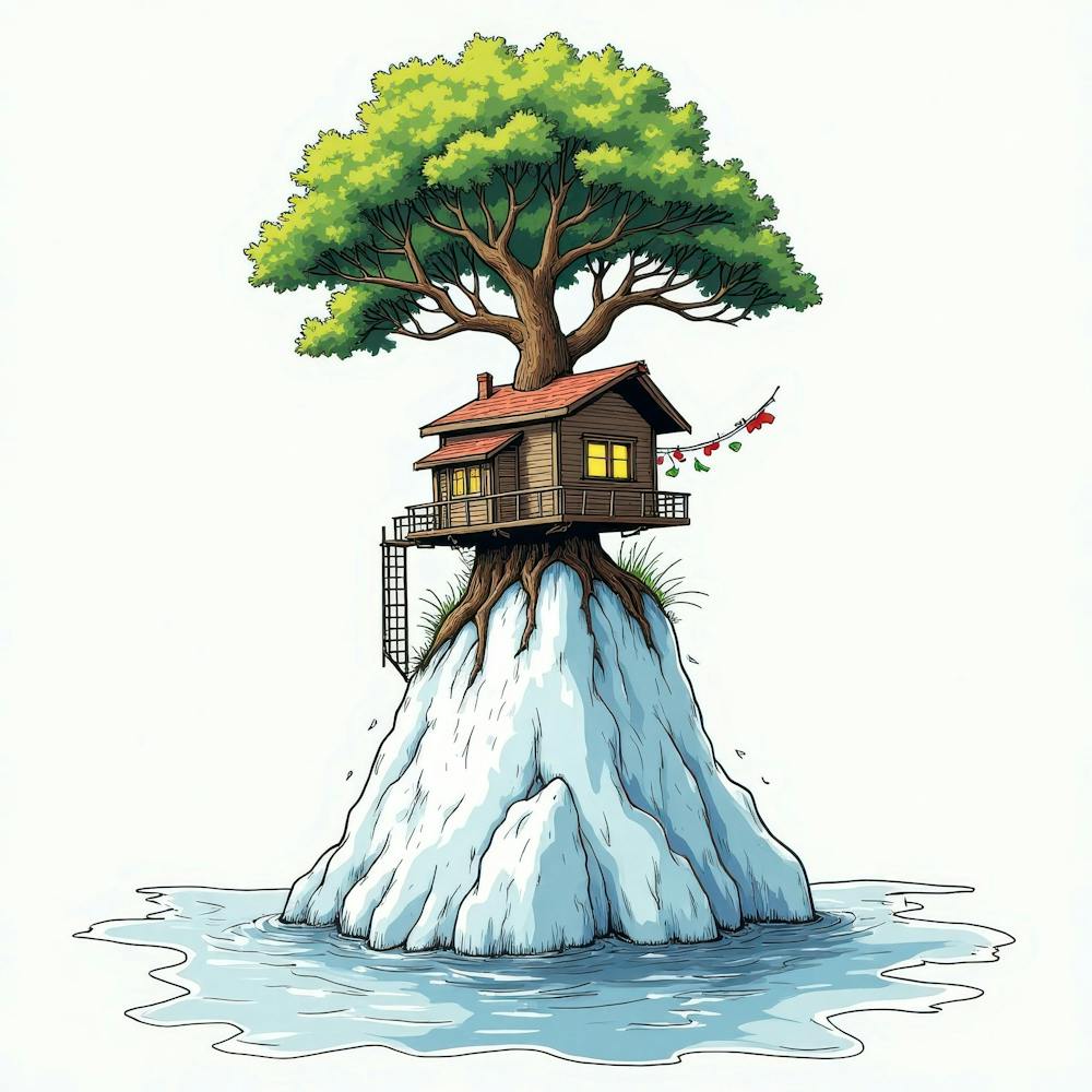 Tree House On An Iceberg