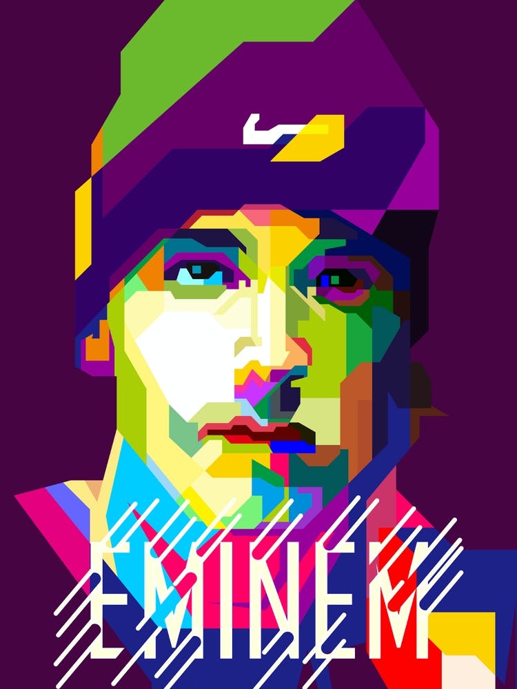 Eminem American Singer Hip Hop And Rap Pop Art Wpap
